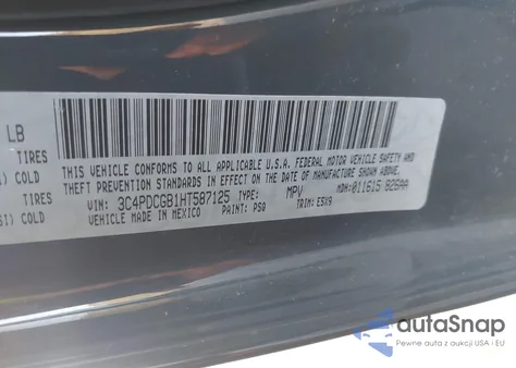 2017 Dodge Journey Crossroad из США, поврежденный, VIN 3C4PDCGB1HT587125